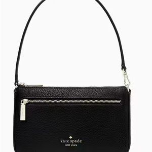 Kate Spade ♠️ Leila Convertible Wristlet in black pebbled leather